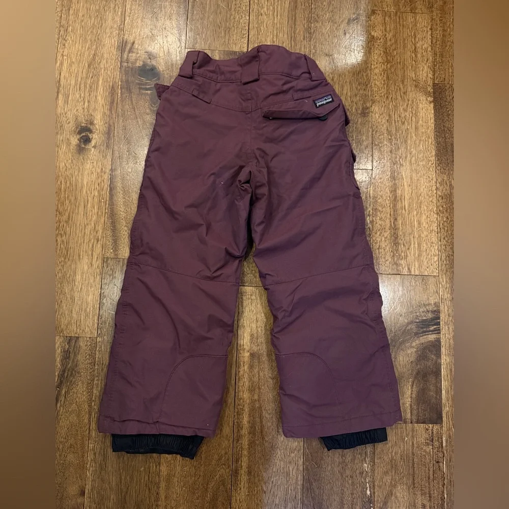 Patagonia Kids Burgundy snow pants XS - Picture 2 of 6